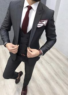 Slim Fit Groom Suit, Grey Slim Fit Suit, Best Suits For Men, Stylish Mens Suits, Suits Men Business, Pants Gift, Smen, Slim Fit Tuxedo, Dress Suits For Men