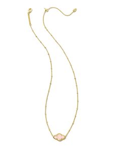 An homage to our iconic medallion – representing joy, optimism, possibility, and femininity – meet the Abbie Gold Pendant Necklace in Rose Quartz featuring an elegant, elongated silhouette. Preppy Jewelry, Beaded Material, Jewelry Inspo, Brass Material, Trendy Jewelry, Gold Pendant Necklace, Kendra Scott, Spring Rings, Gold Pendant