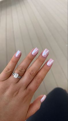 Chrome Nails Pink, Milky Pink Nails, Pink Spring Nails, Pink Chrome Nails, Milky Pink, Baby Pink Nails, Trendy Shades, Dreamy Aesthetic, Chrome Nails Designs