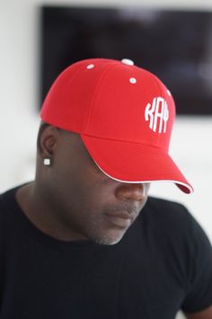 With unique designs you won't find anywhere else, our caps are the quality type that are designed with a thicker woven fabric. Not those flimsy weak ones that lose shape. 6-Panel. 100% stitched embroidered design. Curved brim. Dry clean only. Comes in: Velcro Adjust back. Perfect for those classy & suave Nupes of Kappa Alpha Psi (ΚΑΨ) who need a cap for all casual, sports and/or fitness occasions. Classic Red Snapback Hat With Curved Brim, Red Six-panel Fitted Hat For Sports Events, Classic Red Snapback Cap, Classic Red Cotton Hat, Red Adjustable Hat With Embroidered Logo, Classic Red Trucker Hat, Red Baseball Cap With Letter Print For Sports, Red Sports Baseball Cap With Letter Print, Classic Red Baseball Cap With Curved Brim