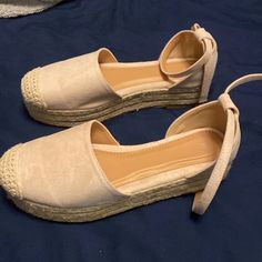 Cute Brand New In Box, Never Worn. Light Pink Espadrilles Low Wedge Pink Platform Espadrilles, Beige Flat Platform Espadrilles, Pink Platform Espadrilles With Wedge Heel, Pink Closed Toe Platform Espadrilles, Pink Platform Wedge Heel Espadrilles, Pink Espadrilles, Pink Wedges, Low Wedges, Wedge Shoes