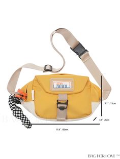 BagForLove - Unisex Waist Bag with Stylish Medium Letter Patch Decoration Product Description Color Yellow Bag Size Medium Pattern Type Plain Type Bum Bag Composition 100% Polyamide Material Polyamide Size Chart INCH CM Strap Length Bag Height Bag Width Bag Length 31.5 inch 5.1 inch 3.5 inch 11.8 inch Strap Length Bag Height Bag Width Bag Length 80 cm 13 cm 9 cm 30 cm Details Pictures Similar Products h2 { text-align: center; } /* æ¢è¡ */ li{ white-space: normal; word-break: break-all; word-wr Trendy Pouch Bags For Outdoor Activities, Trendy Outdoor Pouch Shoulder Bag, Trendy Pouch Shoulder Bag For Outdoor Activities, Trendy Outdoor Shoulder Pouch Bag, Casual Yellow Portable Bag, Yellow Crossbody Bag With Pockets, Large Capacity Yellow Bag For Outdoor Activities, Letter Print Crossbody School Bag, Trendy Shoulder Bag With Mobile Phone Bag For Outdoors