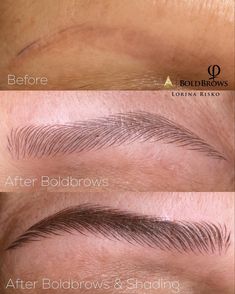 Micro Shading Eyebrows, Before And After Eyebrows, Eyebrows Tattoo, Phibrows Microblading, Eyebrow Tattoos, Micro Blading, Eyebrows Microblading, Cosmetic Tattooing