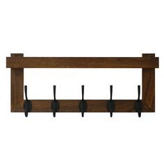 This item brings fashion and function to any room in the home. The metal hooks and wood frame can hold a wide variety including coats, hats, handbags, umbrellas, towels or robes. This item mounts to any wall. allen + roth 5-Hook 27.01-in x 11.77-in H Tabacco Decorative Wall Hook (35-lb Capacity) in Brown | 46320WPDLG Decorative Wall Hooks, Allen Roth, Organization Decor, Metal Hooks, Decorative Wall, Wall Hooks, Home Organization, Towels, Wood Frame