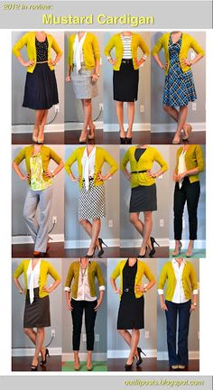 Chelsea Outfit, Mustard Cardigan, Yellow Cardigan, Cardigan Outfits, Work Wardrobe, Color Combo, Work Attire, Clothing Ideas