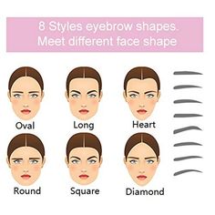 8 In 1 Reusable Eyebrow Stencil Beauty Makeup Brow Stamp Template Eyebrows Shape Set Eye Brow Makeup Eyebrow Tricks, Eyebrow Shaping Tool, Eyebrows Shape, Eyebrow Template, Types Of Eyebrows, Brow Stamp, Stamp Template, Eyebrow Styles