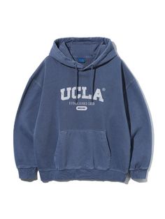 Composition : [Shell] Cotton: % by 100Color : BLUE(43)Country of Origin : China Ucla Merch, Quick Outfits, Hoodie Top, Christmas List, Oversized Fits, Composition, Top Outfits, China, Mens Outfits