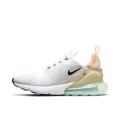 The NIKE Air Max 270 ISPA Men's Athletic Shoes are designed with a mesh upper for breathability and comfort. The shoes feature a lace closure for an adjustable fit, as well as a medium width for added stability. The solid color pattern makes these shoes perfect for any casual or outdoor occasion. Plus, the cushioning midsole provides superior comfort and shock absorption. Size: 10.  Color: White.  Gender: male.  Age Group: adult. Sporty Breathable Sneakers With Tpu Material, Nike Air Max Dynamic Breathable Sneakers, Nike Air Max Dynamic Breathable, Dynamic Nike Air Max Breathable, Nike Air Max Shoes For Jogging, Mesh Running Shoes With Air Cushioning, Nike Air Max Breathable Dynamic Sports Shoes, Nike Air Max Breathable Functional Shoes For Light Sports, Nike Air Max Breathable For Jogging