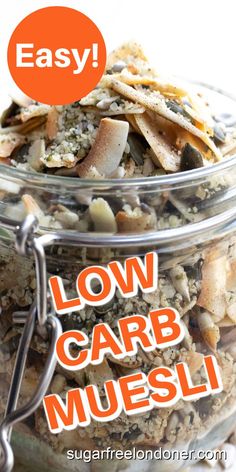 This low carb muesli is one of the most useful recipes ever. Because it does not only taste delicious, but it will also it save you money. My keto muesli consists of nutritious nuts, seeds and coconut. It is so easy and quick to put together. Feel free to double or triple the recipe! I don't only eat it for breakfast, by the way. It also makes a wonderful snack, on its own or with a little yogurt. Sugar Free and Gluten Free.