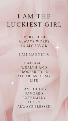 i am the luckiest girl poem