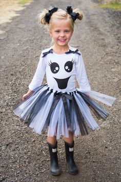 Ghost Tutu Costume Set | Sparkle In Pink Ghost Tutu Costume, Toddler Ghost Costume, White Tutu Skirt, Halloween Infantil, Ghost Halloween Costume, White Tulle Skirt, Sparkle In Pink, White Tutu, Ghost Costume