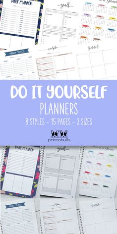 do it yourself printable annual planner Planner Making Ideas, Free Home Organization Printables, Creating Planner Pages, 3 Ring Binder Planner Printables, Planner Sizes Chart, Creating Your Own Planner, Diy Planner Pages Ideas, Binder Calendar Printables Free, A4 Planner Printables Free