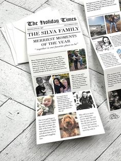 the holiday times magazine is laying on top of some papers with pictures of people and their dogs