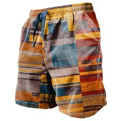 Season:Summer; Fabric:Polyester; Gender:Men's; Style:Hawaiian,Streetwear,Designer; Elasticity:Micro-elastic; Occasion:Beach,Casual,Daily,Holiday; Fit Type:Regular Fit; Function:Breathable,Soft; Waistline:Mid Waist; Pattern:Stripe,Geometry,Graphic; Design:3D Print,Elastic Waist,Drawstring; Pants Type:Beach Shorts,Shorts,Summer Shorts; Fly Type:Elasticity,Drawstring; Front page:FF; Listing Date:06/10/2023; Production mode:External procurement; Hips:; Length:; Waist:; Fit US Size:; Fit UK Size:; Fi Mens Beach Pants, Vest Ideas, Mens Sweat Shorts, Summer Beach Shorts, Patchwork Shorts, Mens Shorts Summer, Jeans Collection, Men Beach, Beach Pants