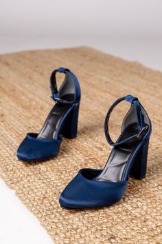 Product information;Body Sizes vary according to brands.You can take the measurements of your favorite product or check the Product Size Chart to choose the right size for you. Blue Block Heels With Padded Heel And Round Toe, Blue High Heels With Cushioned Footbed, Blue Closed Toe Heels With Removable Insole, Blue Ankle-high Heels For Formal Occasions, Blue Ankle-high Formal Heels, Blue Ankle Strap Heels With Cushioned Footbed, Navy Blue Heels Wedding, Navy Blue Heels, Navy Heels