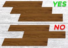 two pieces of wood with the words yes and no on them