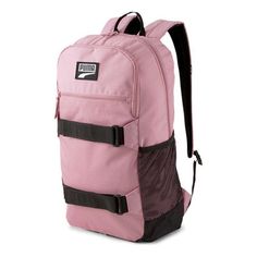 (WMNS) PUMA Rucksack Deck Backpack 'Pink Black' 076905-09 Sporty Pink Bag For Outdoor, Casual Pink Backpack For Back To School, Pink Bags For Outdoor And Back To School, Pink Standard Backpack For Outdoor, Pink Backpack For Daily Use Back To School, Pink Backpack For Outdoor, Pink Backpack For Daily Use And Back To School, Sporty Pink Backpack For School, Functional Pink Rectangular Backpack