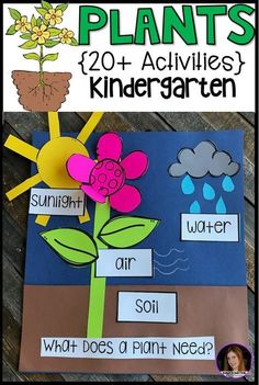 an activity for kids to learn how to plant plants with pictures and words on it