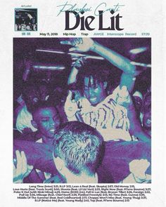 the front page of die lit magazine with an image of a man holding up his hands