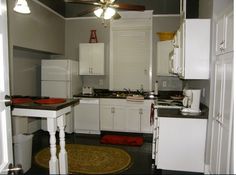 the kitchen is clean and ready for us to use in its new owner's home