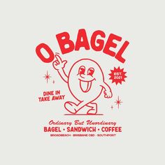 Good Time Retro (@goodtimeretro) • Instagram photos and videos Bagel Logo, Restaurant Merch, Restaurant Logos, Retro Signage, Food Logo Design Inspiration, Hiking Club, Topper Design, Retro Character, Bakery Branding