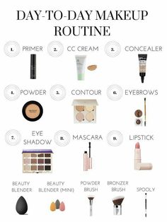 Makeup Routine Guide, Foundation Routine, Daily Makeup Routine, Casual Makeup, Everyday Makeup Routine, Makeup Help, Makeup Tips For Beginners, Beauty Makeup Tips