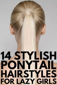 Ponytail Hairstyles For Work, Unique Updos, Hairstyles For Work, Ponytail Hairstyles Tutorial, Stylish Ponytail, Dunner Wordend Haar, Ponytail Tutorial, Pony Hairstyles, Elegant Ponytail