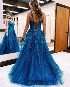 Prom Dresses Sparkle, Blue Lace Prom Dress, Dresses Sparkle, Shine Dress, Lace Prom Dress, Blue Evening Dresses