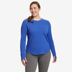 Women's Thermal Tech Crew | Eddie Bauer Tech Crew, Womens Thermal, Christmas Mom, Double Knitting, Eddie Bauer, Polyester Spandex, Color Options, Crew Neck, How To Wear