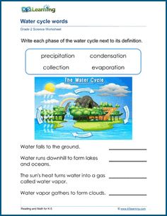 the water cycle worksheet for grade 2 students to learn how to use it