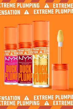 Enhance your pout with NYX Duck Plump Lip Gloss. Formulated with hyaluronic acid and peptide complex, this plumping gloss delivers a fuller-looking effect while hydrating and nourishing lips. Choose from a range of shades for irresistible, duck-plumped lips. #nyx #duckplump #lipgloss Nyx Duck Plump, Duck Plump, Holographic Lips, Lip Plumping Gloss, Lip Gloss Shades, Pigmented Lips, Lip Plumping, Plumping Lip Gloss