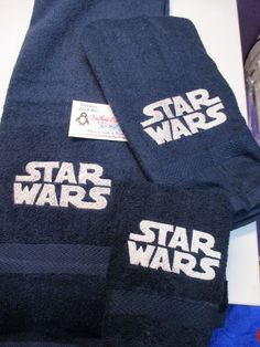 towels with star wars written on them