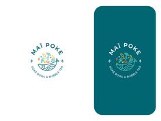 the logo for mai poke, a japanese restaurant and sushi bar