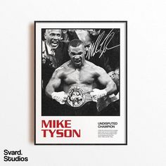 the poster for mike tyson's upcoming bout, which is being auctioned