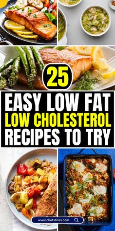 Maintaining heart health doesn't mean compromising on flavor, and with the right ingredients, you can enjoy delicious meals that are both nutritious and satisfying. A diet rich in low-fat, low-cholesterol recipes can help lower your risk of heart disease while keeping your taste buds happy. From lean proteins to wholesome grains and fresh vegetables, the possibilities for heart-healthy meals are endless. In this collection of 25+ flavorful low-fat, low-cholesterol recipes, you’ll find a variety of options for breakfast, lunch, dinner, and snacks that will not only support your heart but also delight your palate. Recipes For Cholesterol Diet, Recipes Low In Cholesterol, Healthy Low Cholesterol Snacks, Good Cholesterol Foods Recipes, Simple Low Cholesterol Meals, Foods To Lower Cholesterol And Triglycerides, Family Friendly Low Cholesterol Meals, Low Salt Low Cholesterol Recipes, Foods To Eat For High Cholesterol