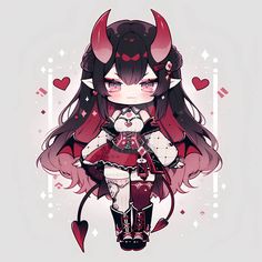 Human Adopts, Chibi Adoptables, Chibi Wings, Chibi Vtuber Model, Devil Character Design, Chibi Pngtuber, Chibi Character Design, Chibi Vtuber, Chibi Head