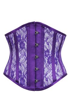 fb-feed Purple Corset, Suspender Clips, Hourglass Silhouette, Cord Lace, Lace Tights, Underbust Corset, Purple Ribbon, Special Occasion Outfits, Purple Fabric