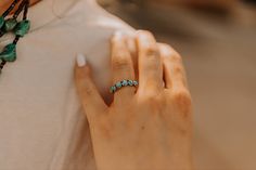 Add a touch of turquoise to your jewelry collection with our Authentic Multi Stone Turquoise Ring! A simple silver accent ring surrounded with stunning turquoise stones to spice up your favorite western looks.