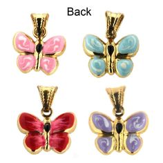 Delight in the beauty of the 18K Solid Yellow Gold Enamel Butterfly pendant, a stunning piece of Italian craftsmanship. This exquisite charm, available in swirling colors of light blue, lavender, pink, and rose or green, measures 0.56 x 0.43 inches (14x11mm), extending to 0.66 inches (17mm) with the bail. Made with hypoallergenic yellow gold, it captures the delicate essence of a butterfly, making it a versatile and enchanting addition to any ensemble. Perfect for coordinating with any enamel ea Enamel Butterfly, Lavender Pink, Blue Lavender, Italian Craftsmanship, Enamel Earrings, Butterfly Charm, Gold Enamel, Butterfly Pendant, Jewelry Gift Box