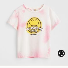 Never Worn Smiley World, T Shirts For Girls, Rib Knit Top, H&m Shirts, Cycling Shorts, Girls Tees, Fashion Company, Girls Tshirts, Print Tops