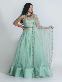 V Neck Blouse Lehenga, Lehenga Choli For Navratri, Choli For Navratri, Blouse Lehenga, Crop Top Lehenga