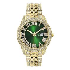 Classic Solid Dial Watch - Watches - BBYKUTE Trendy Round Metal Watch, Trendy Metal Round Watches, Green Stainless Steel Watch As Gift, Green Stainless Steel Watch For Gift, Green Stainless Steel Watch Gift, Green Watch With Metal Dial As Gift, Green Watch With Metal Dial For Gift, Gold Metal Diamond Watch With Subdials, Metal Jewelry And Watches With Diamond Hour Markers