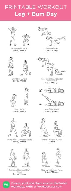 the printable workout poster is shown