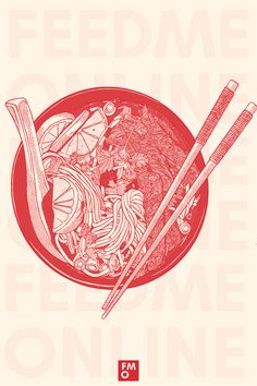 A red illustration of Thai noodle soup in a bowl with a soup spoon and a pair of chopsticks resting on top. Noodle Illustration, Noodles Illustration, Soup Illustration, Bujo January, Thai Noodle Soups, Gang Logo, A Pattern Language, Japanese Ramen Noodles, Noodle Shop