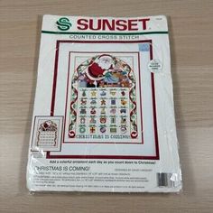 the cross stitch pattern is shown in its package