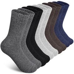 PRICES MAY VARY. 🎁【ULTIMATE WARMTH】These mens socks are made of wool, polyester and spandex for high elasticity and lots of softness, providing warm and comfort for your feet in cold weather. Say goodbay to cold and chilly winter. 🎁【GOOD BREATHABILITY】Still bothered by the wet and smelly feet? Our wool socks mens with breathable and moisture-wicking fabric keep your feet fresh and dry at all times. No stuffy feet, comfortable all day！ 🎁【CHRISTMAS GIFT】The men winter socks are the perfect Chri Warm Winter Socks, Wool Hiking Socks, Work Socks, Christmas Surprise, Hiking Socks, Winter Hiking, Cozy Socks, Winter Socks, Socks For Men