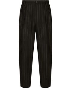 Side pockets, back pocket, buttoned and concealed zipper closure, ankle length, wool, back darts, belt loops, striped print, front pleating Pants Tailored, Clothing Pants, Dolce And Gabbana Man, Tailored Pants, Wool Pants, Stripe Print, Ankle Length, Men's Clothing, Dolce And Gabbana