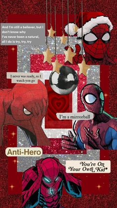 spider - man and the amazing spider - man are in this collage with caption