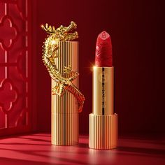 Dragon Totem, Cosmetics Design, Cosmetics Packaging, Hydrating Lipstick, Egyptian Style, Long Lasting Lipstick, Chinese Dragon, Cultural Heritage, Carolina Herrera