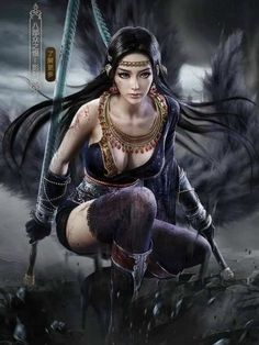 Guerrera mongol Witch Fantasy Art, Dual Swords, Goth Metal, Bd Art, Leather Armor